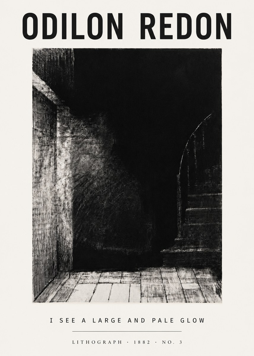 Odilon Redon I See a Large and Pale Glow No5 - Plakat