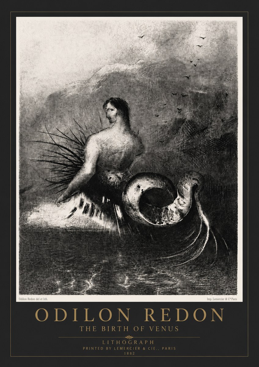 Odilon Redon The Birth of Venus No4 - Plakat