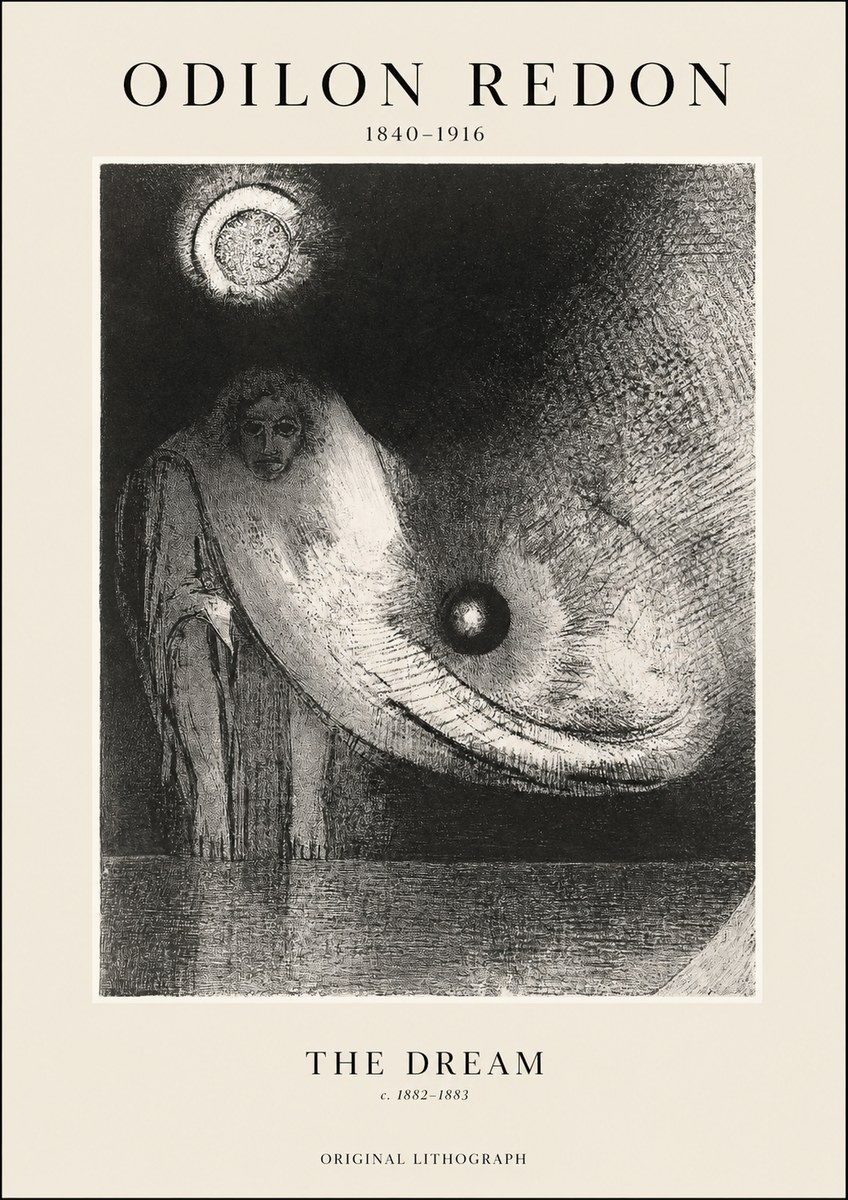 Odilon Redon The Dream No1 - Plakat
