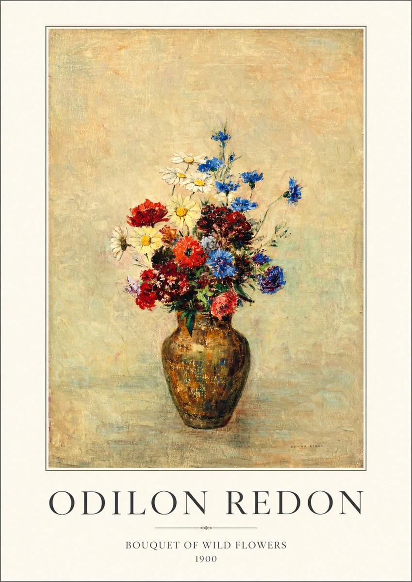 Odilon Redon Bouquet of Wild Flowers I No1 - Plakat