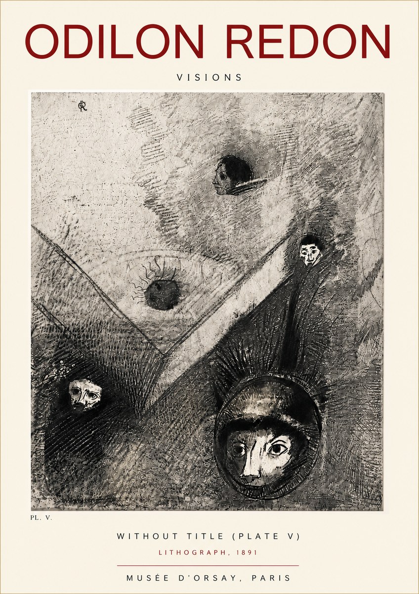 Odilon Redon Without Title (Plate V) No6 - Plakat