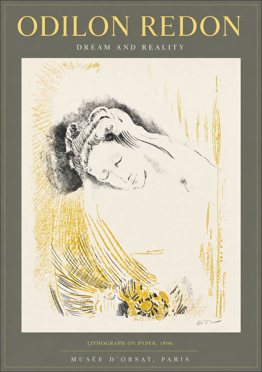 Odilon Redon Dream and Reality No2 - Plakat