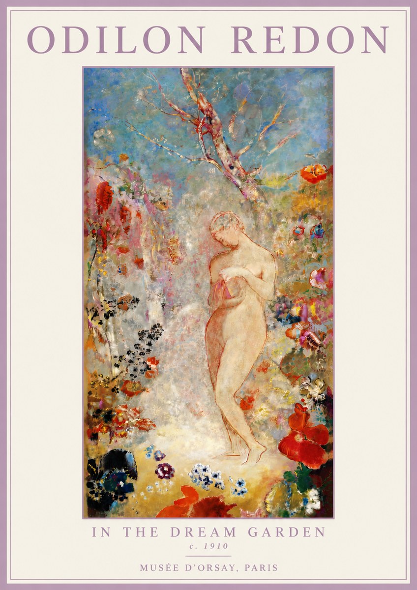 Odilon Redon In the Dream Garden No4 - Plakat