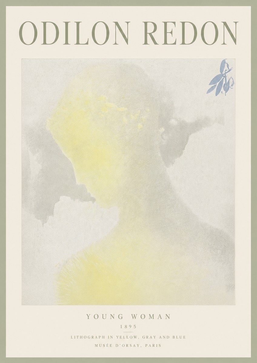 Odilon Redon Young Woman No3 - Plakat