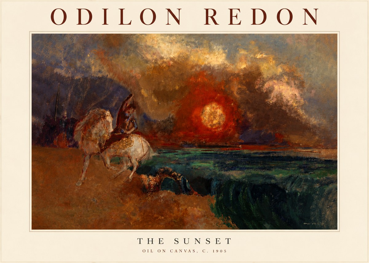 Odilon Redon The Sunset No3 - Plakat