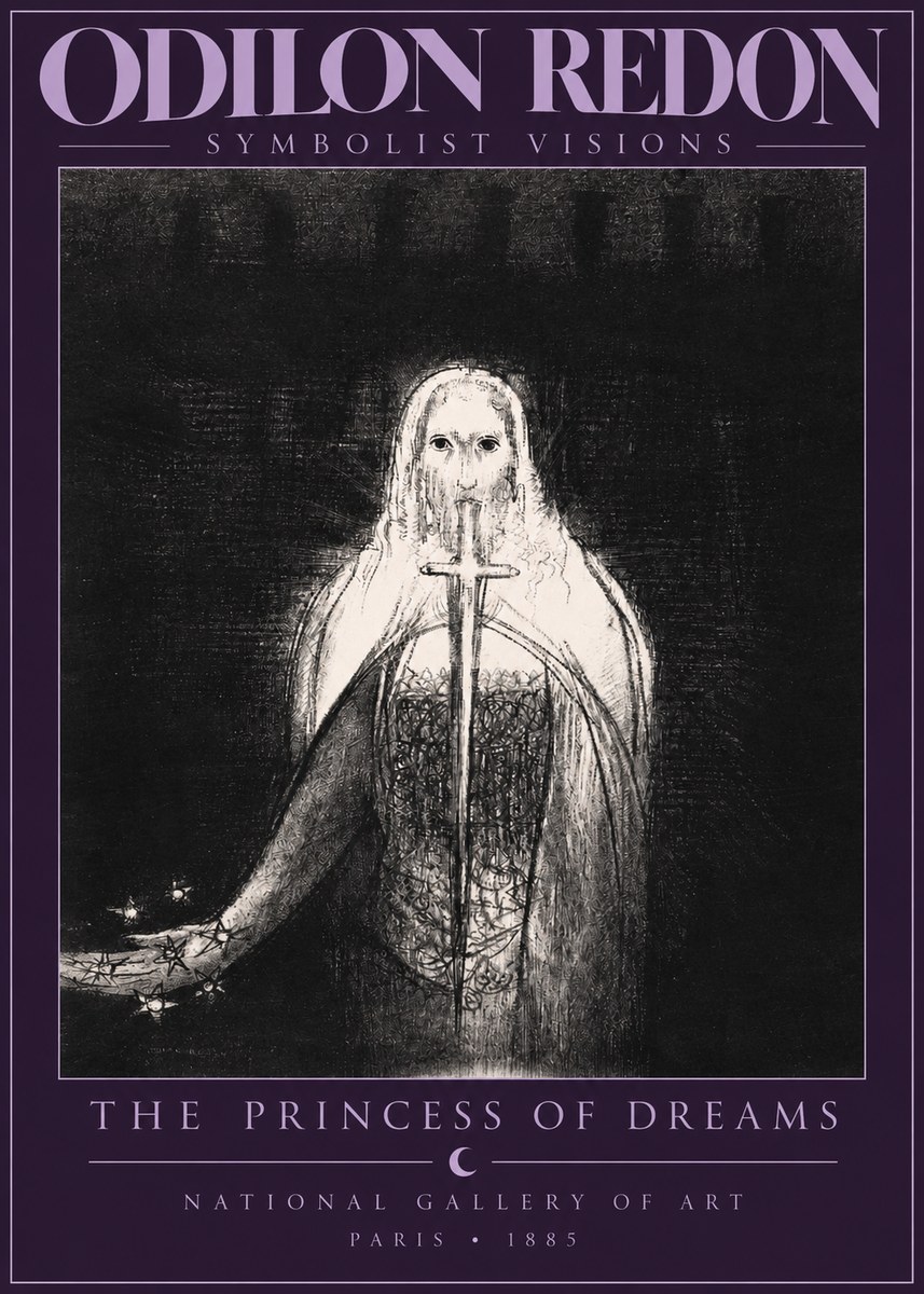 Odilon Redon The Princess of Dreams No2 - Plakat