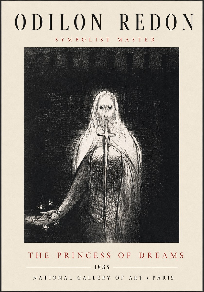 Odilon Redon The Princess of Dreams No3 - Plakat