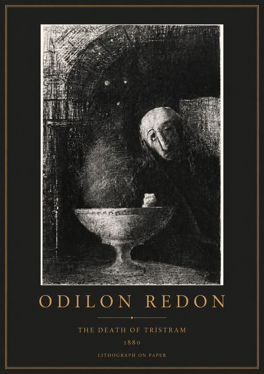 Odilon Redon The Death of Tristram No2 - Plakat