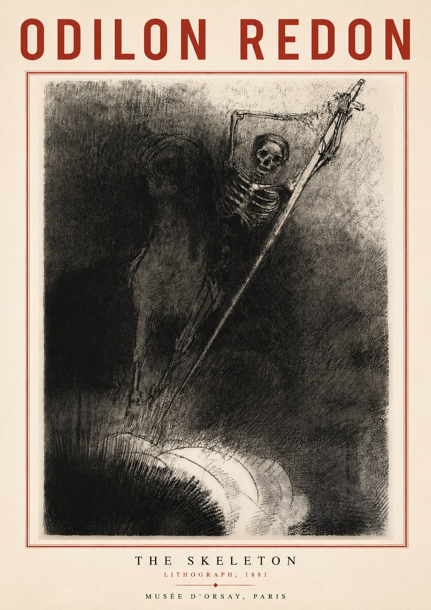 Odilon Redon The Skeleton No5 - Plakat