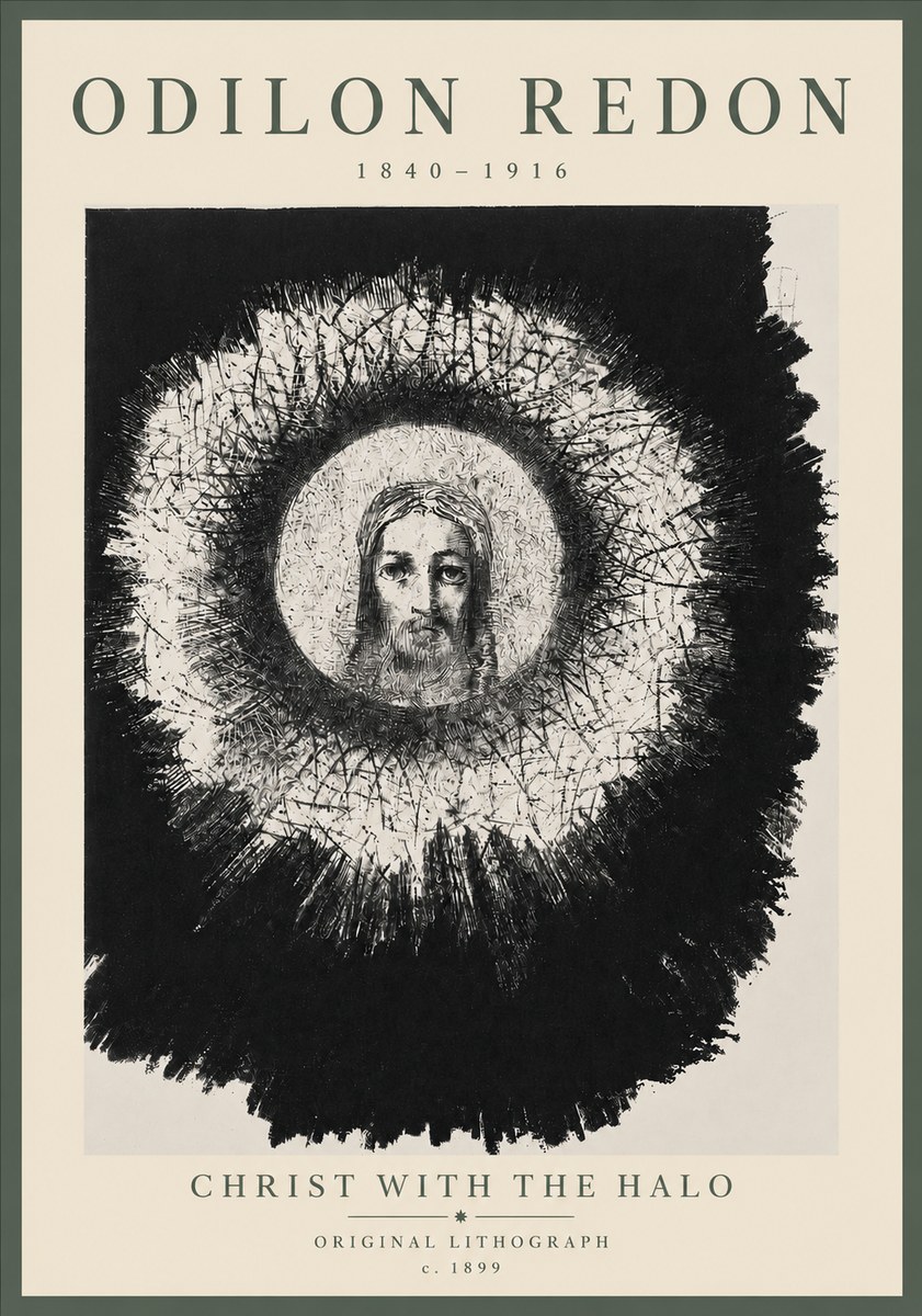 Odilon Redon Christ with the Halo No5 - Plakat