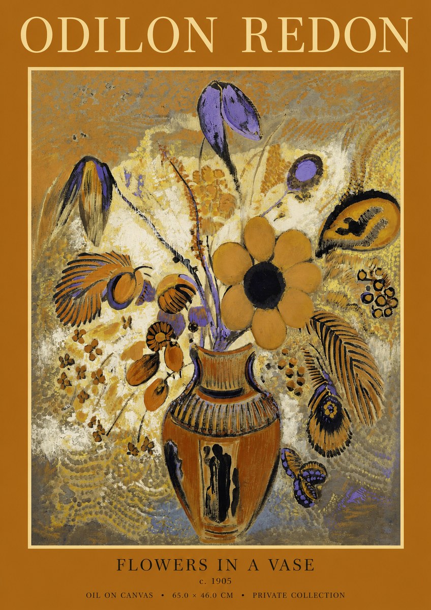 Odilon Redon Flowers in a Vase II No1 - Plakat
