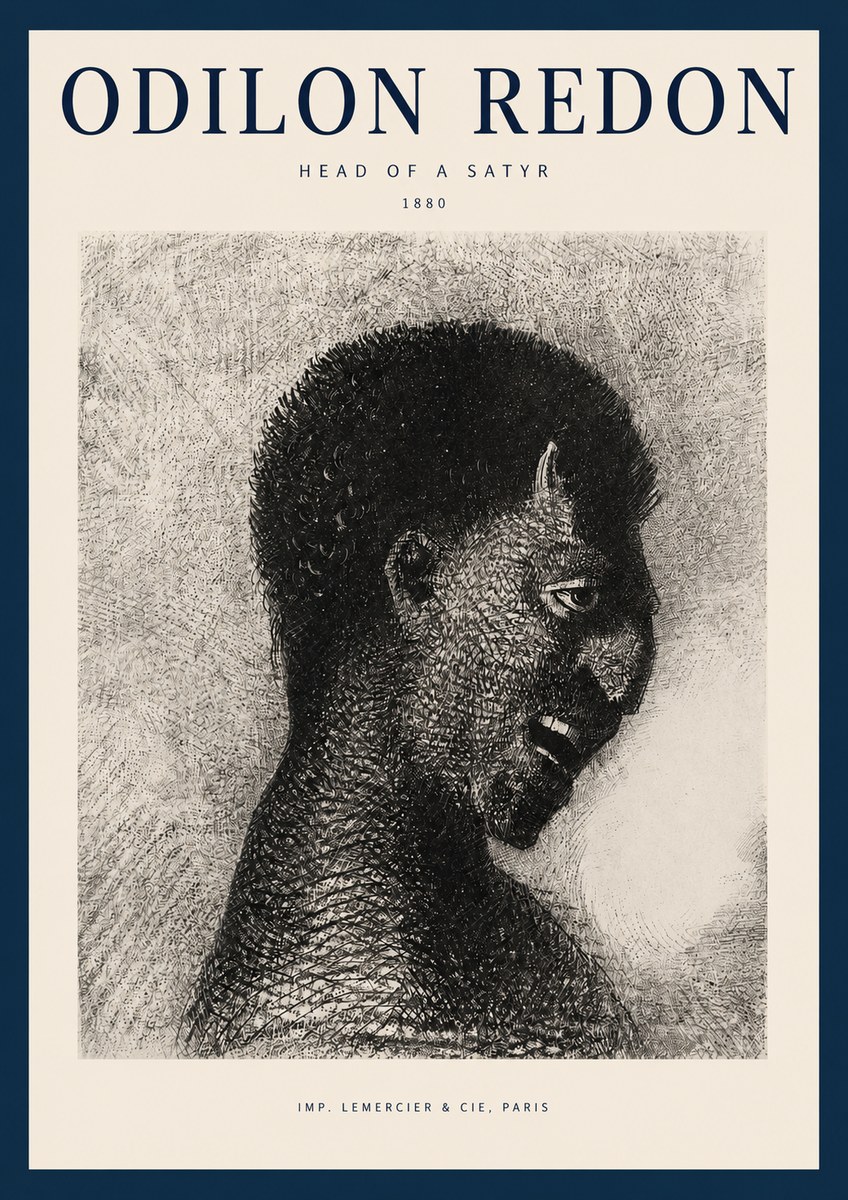 Odilon Redon Head of a Satyr No2 - Plakat