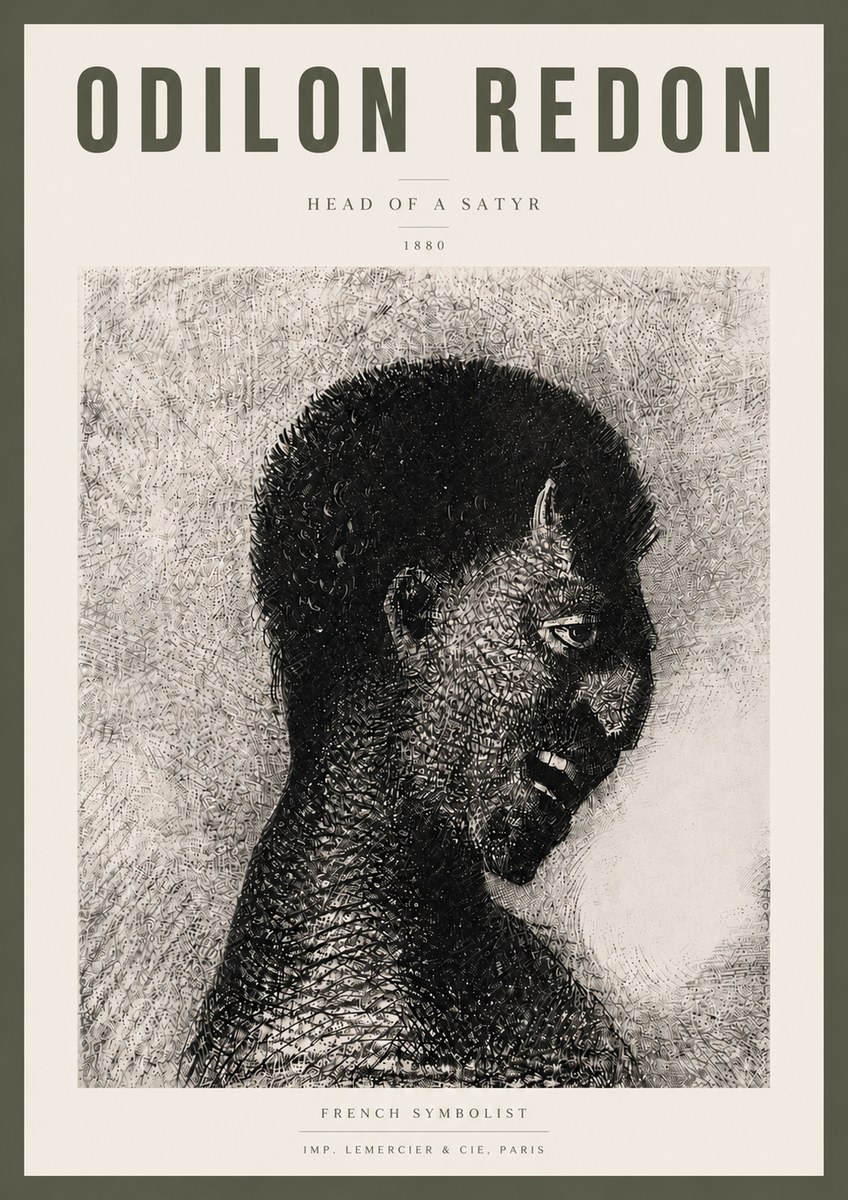 Odilon Redon Head of a Satyr No5 - Plakat