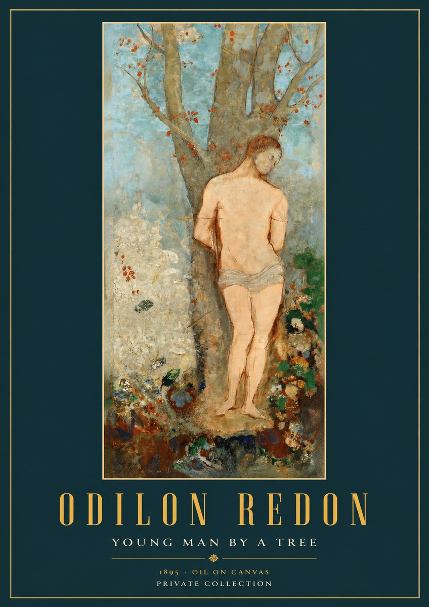 Odilon Redon Young Man by a Tree No2 - Plakat