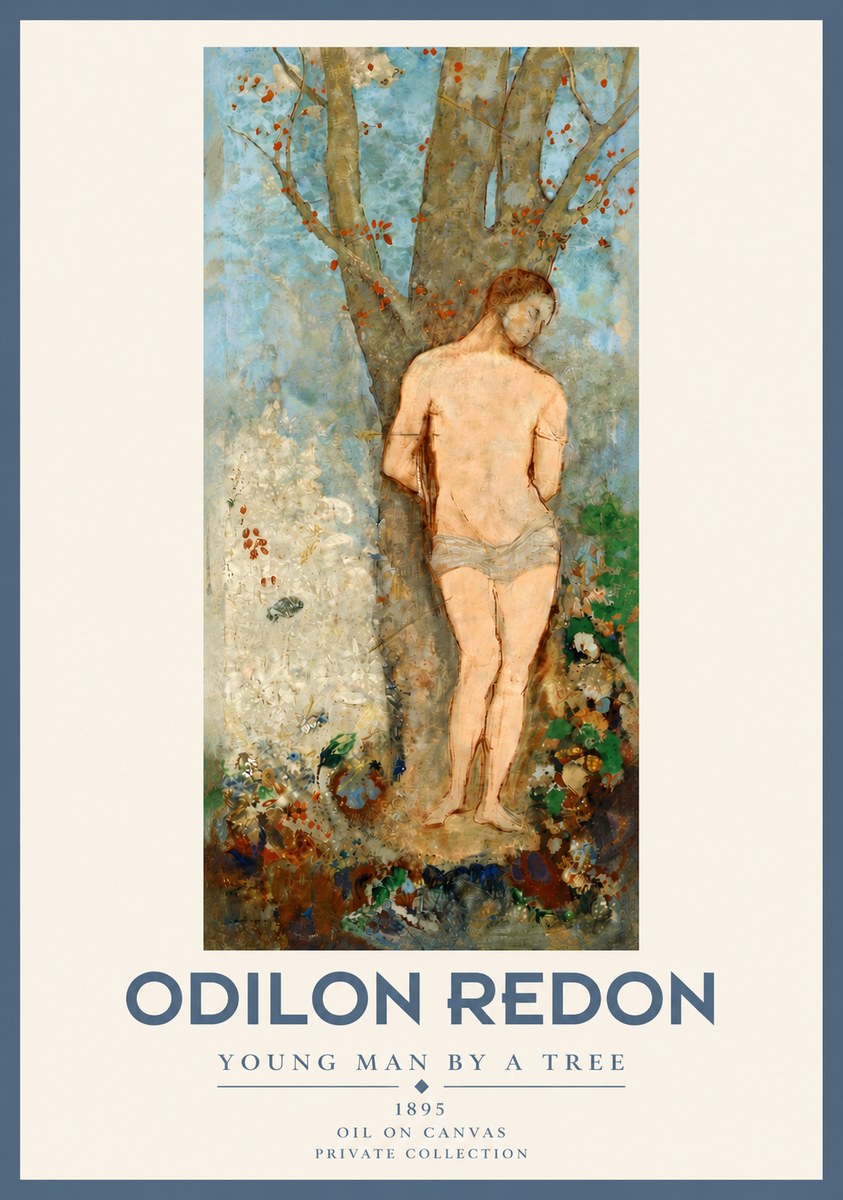 Odilon Redon Young Man by a Tree No4 - Plakat