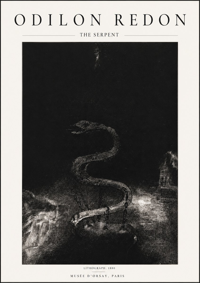 Odilon Redon The Serpent No5 - Plakat