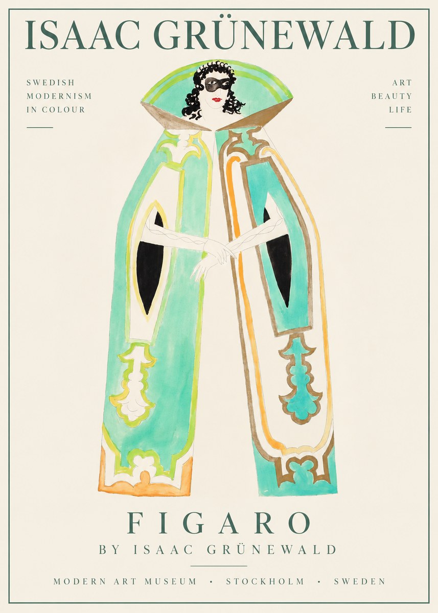 Isaac Grünewald Figure in a Mask No6 - Plakat