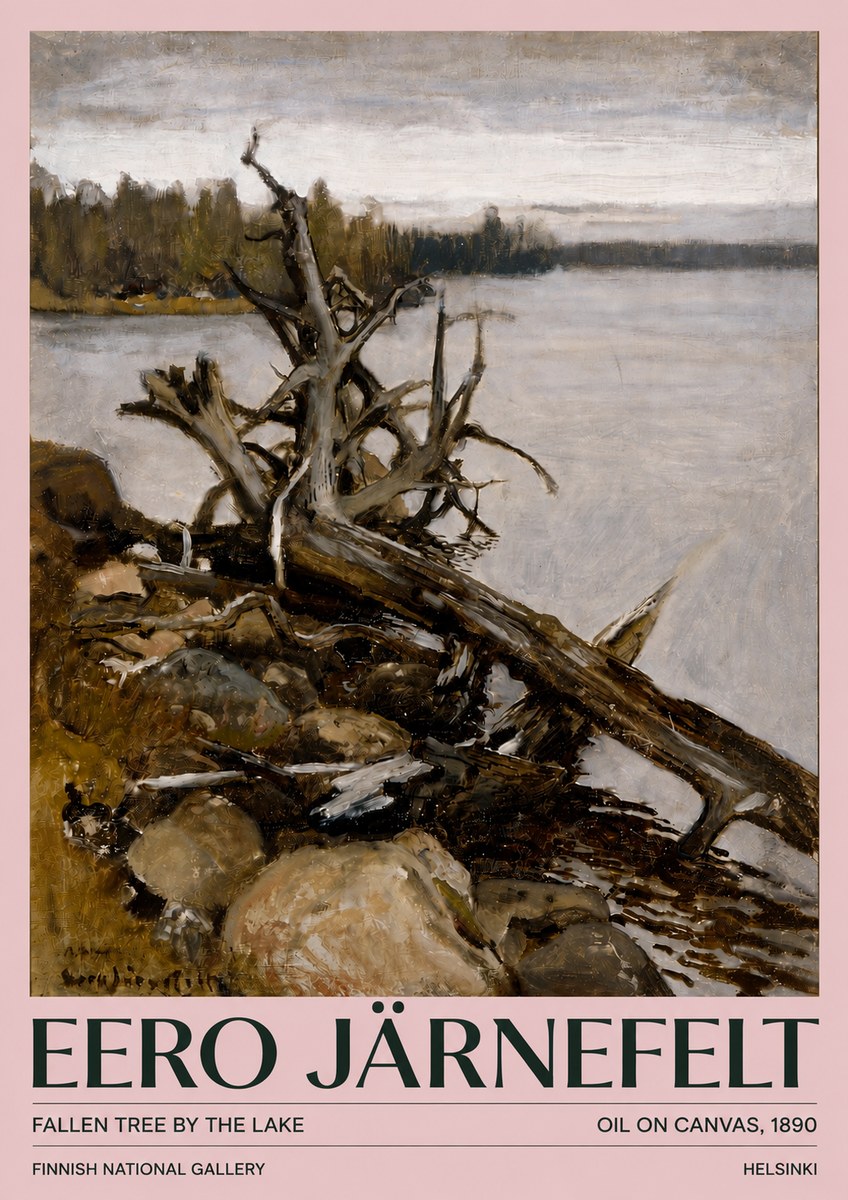 Eero Järnefelt Fallen Tree by the Lake No4 - Plakat