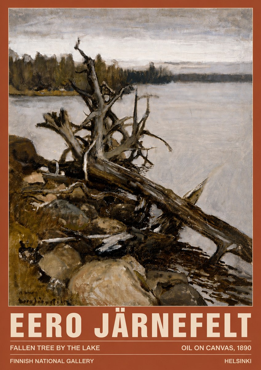 Eero Järnefelt Fallen Tree by the Lake No5 - Plakat
