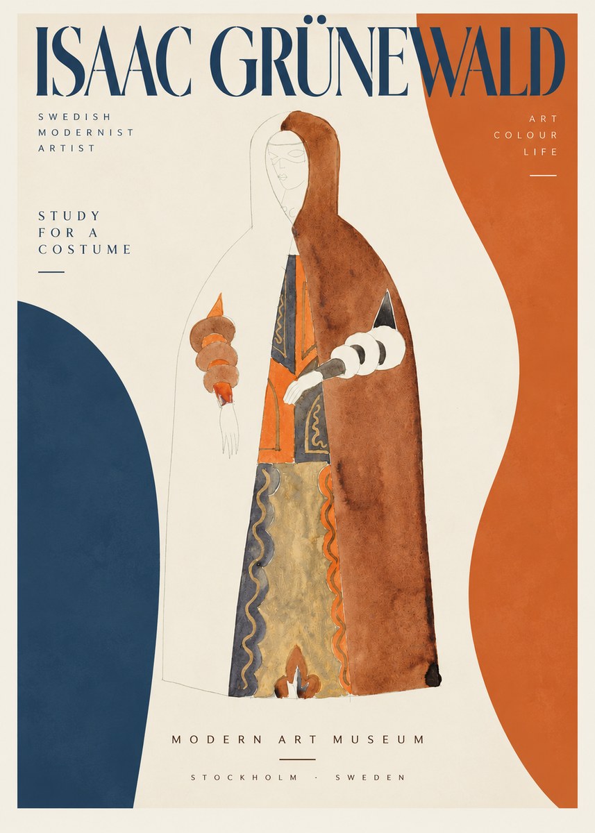 Isaac Grünewald Study for a Costume I No2 - Plakat