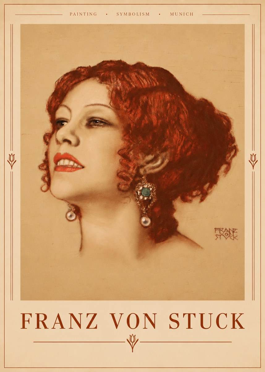 Franz von Stuck Medusa No5 - Plakat