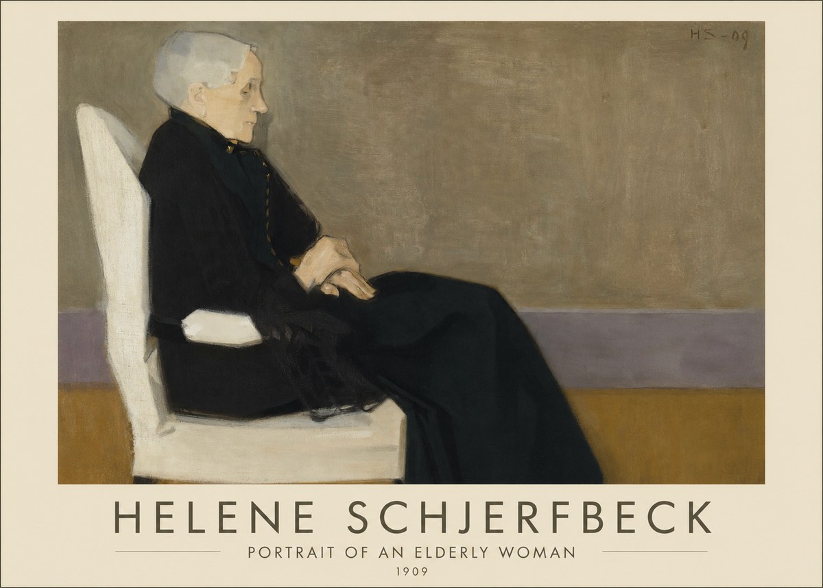 Helene Schjerfbeck Portrait of an Elderly Woman No1 - Plakat