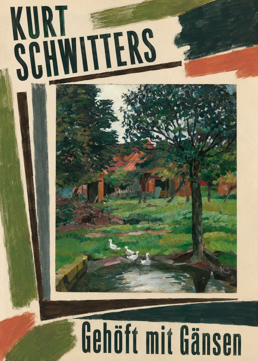 Kurt Schwitters Gehöft Mit Gänsen No2 - Plakat
