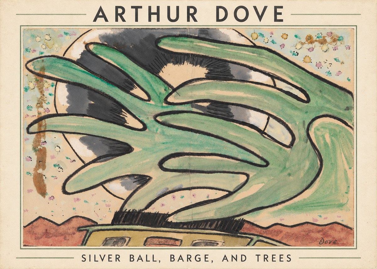Arthur Dove Silver Ball, Barge, and Trees No5 - Plakat