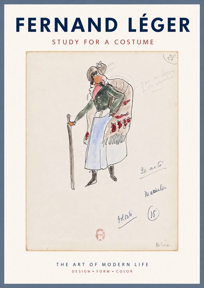Fernand Léger Study for a Costume No3 - Plakat