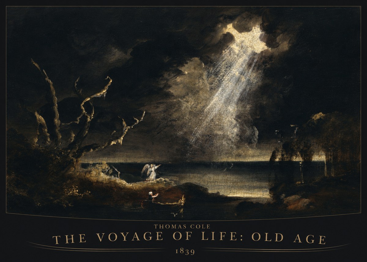 Thomas Cole The Voyage of Life: Old Age I No6 - Plakat