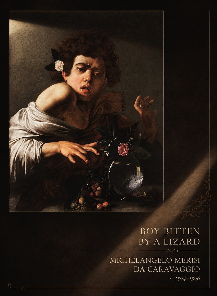 Michelangelo Merisi da Caravaggio Boy Bitten by a Lizard No2 - Plakat