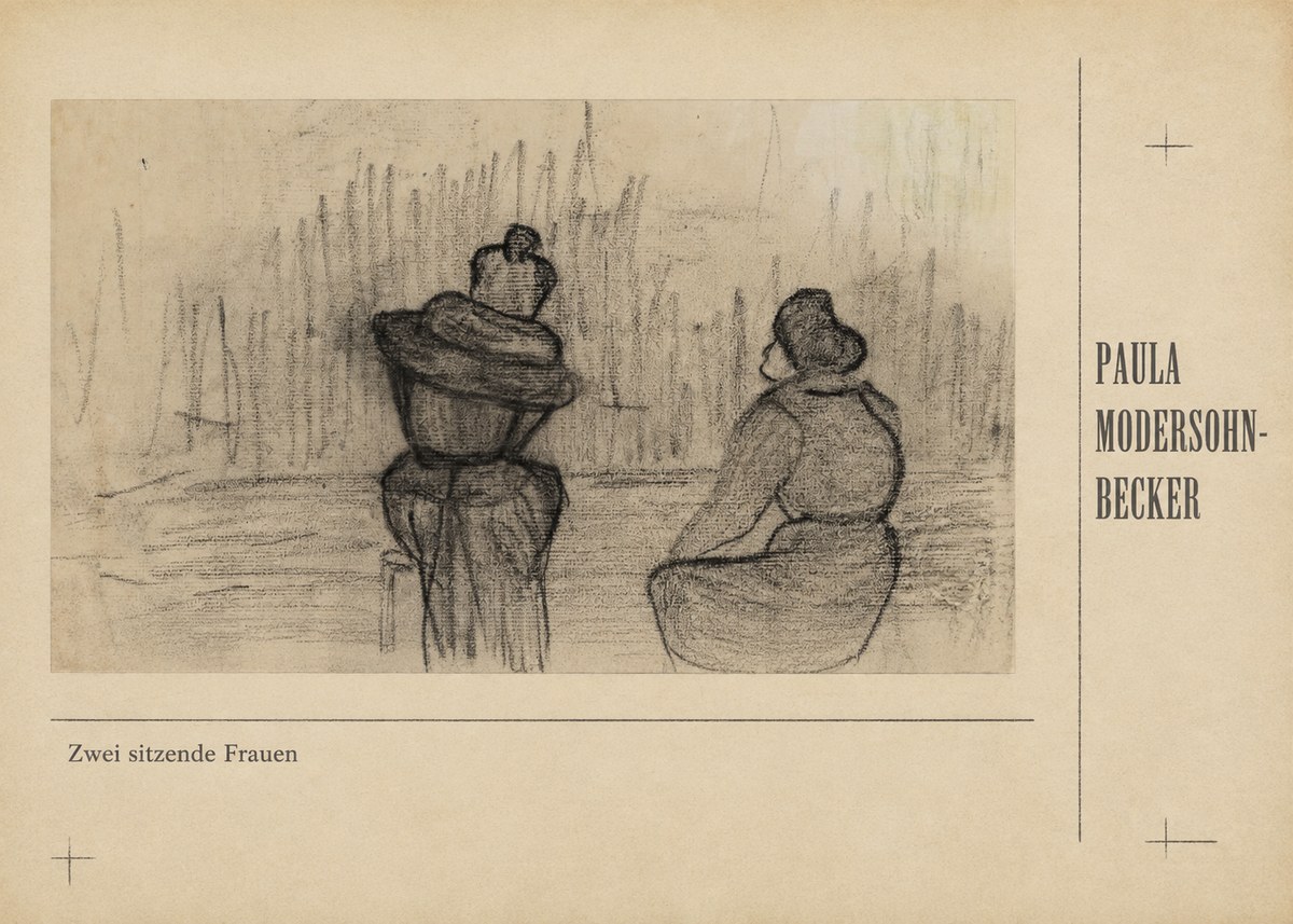Paula Modersohn-Becker Zwei Sitzende Frauen No5 - Plakat