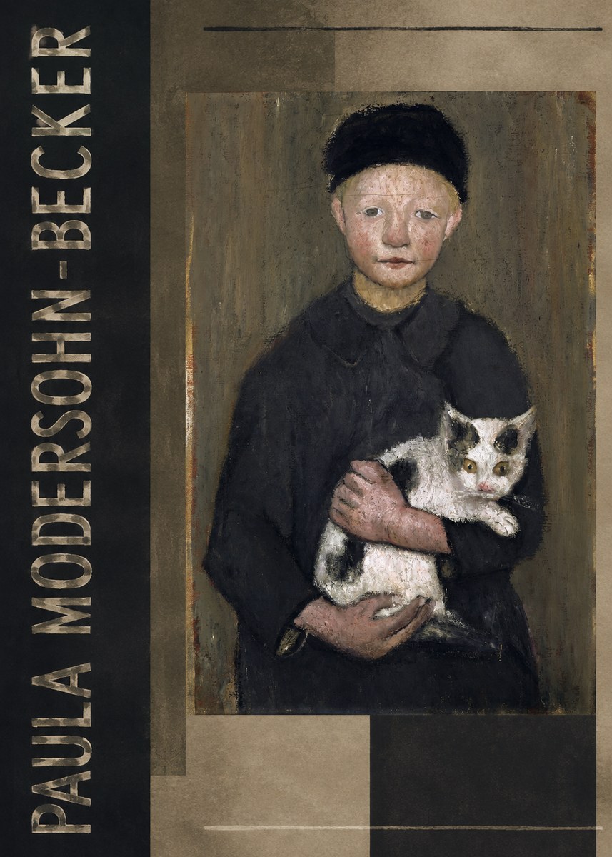 Paula Modersohn-Becker Girl with Cat No2 - Plakat