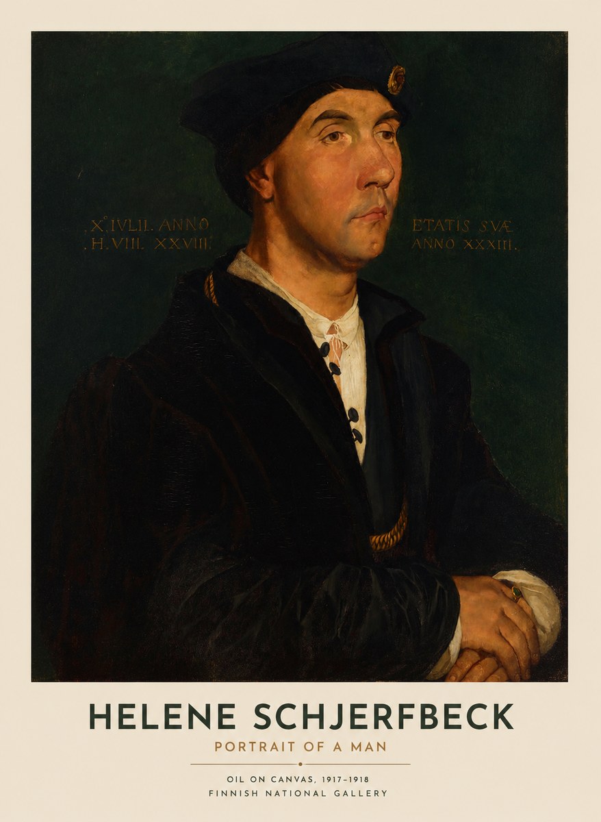 Helene Schjerfbeck Portrait of a Man I No1 - Plakat