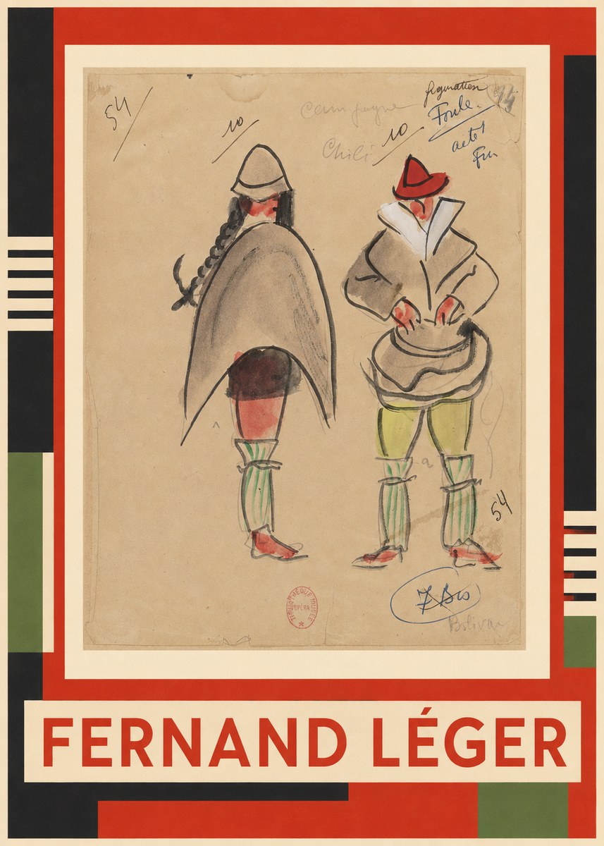 Fernand Léger Costume Designs for Bolivar No1 - Plakat
