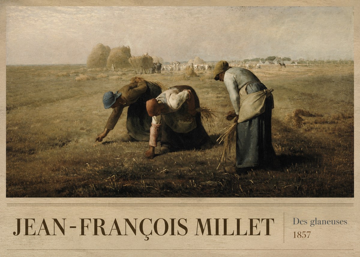 Jean-François Millet Des Glaneuses No2 - Plakat