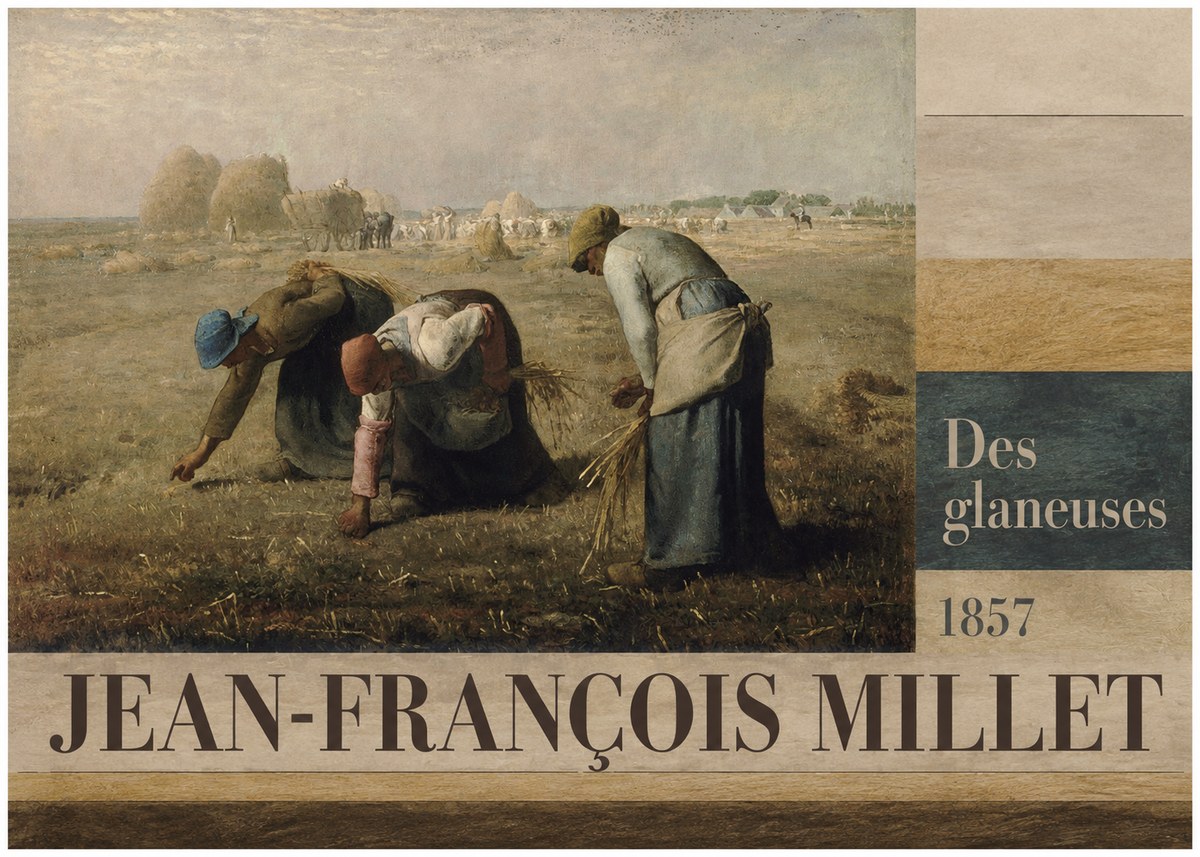 Jean-François Millet Des Glaneuses No4 - Plakat