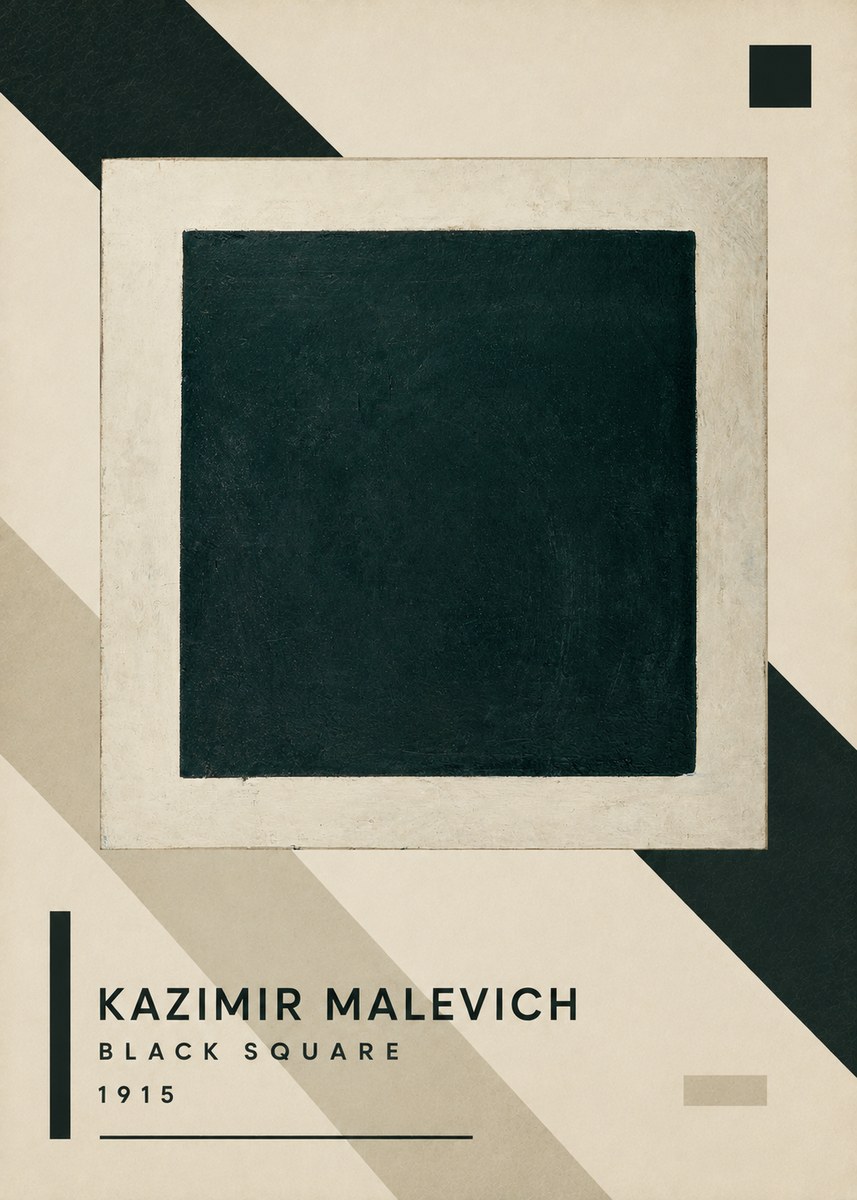 Kazimir Malevich Black Square No3 - Plakat