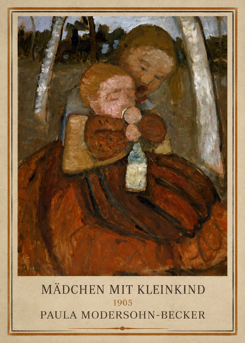 Paula Modersohn-Becker Mädchen Mit Kleinkind I No1 - Plakat