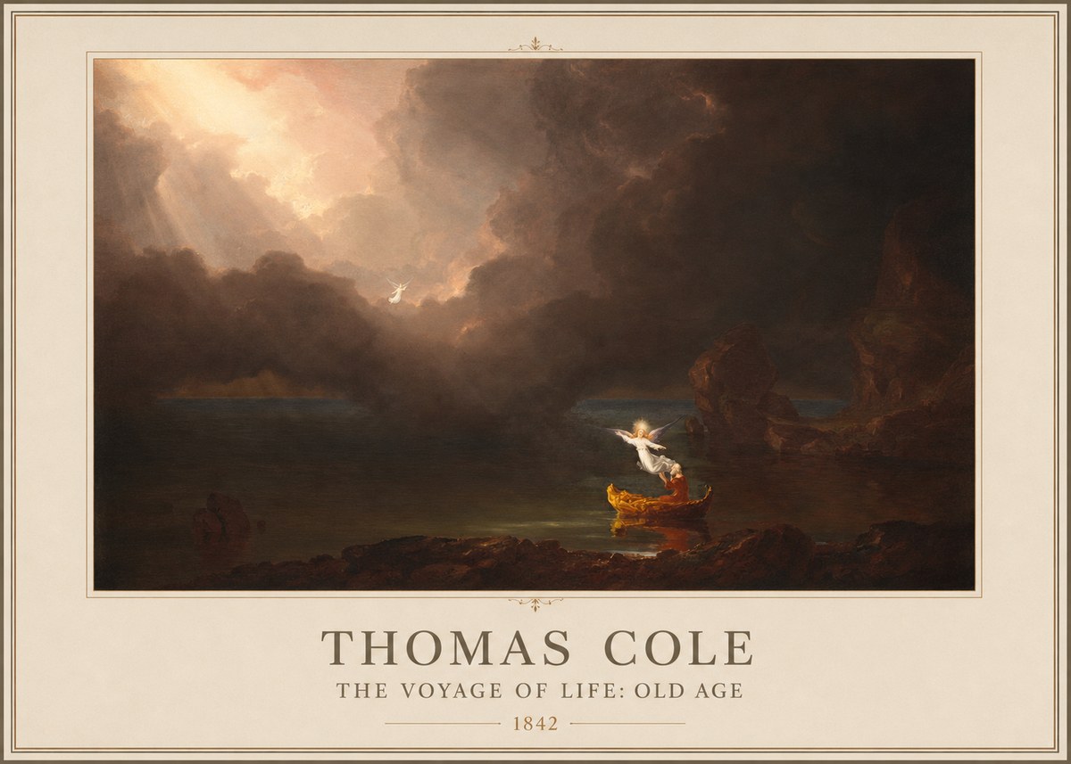 Thomas Cole The Voyage of Life: Old Age II No1 - Plakat