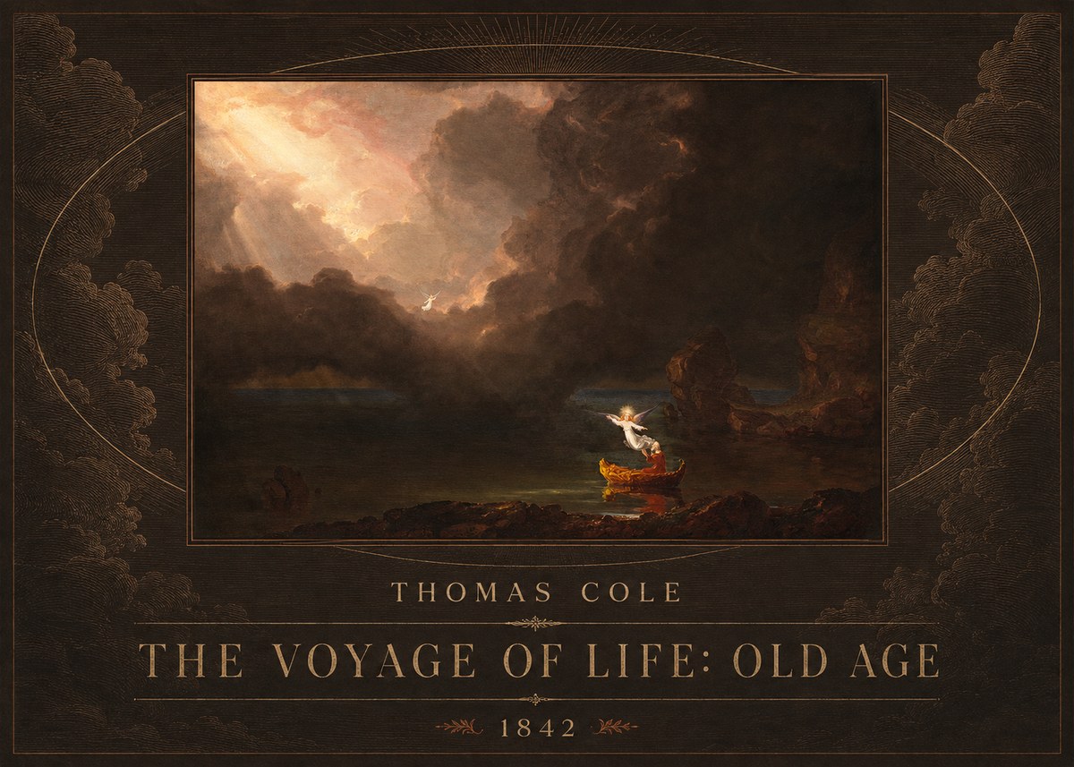 Thomas Cole The Voyage of Life: Old Age II No4 - Plakat