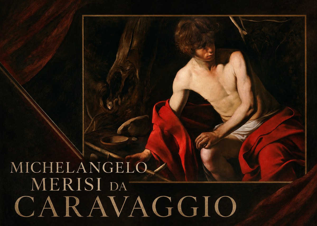 Michelangelo Merisi da Caravaggio John the Baptist (Youth with a Ram) No2 - Plakat