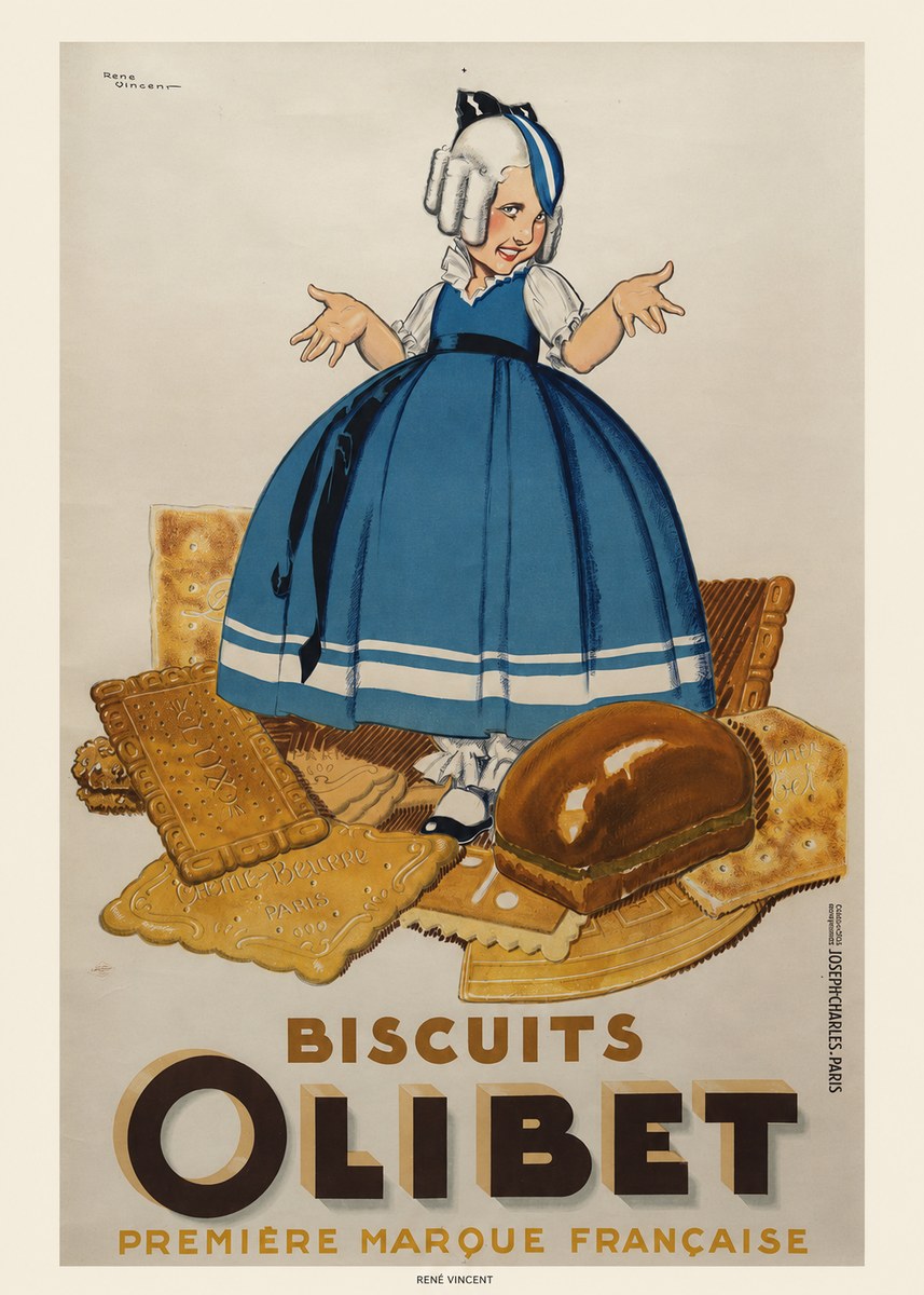 René Vincent Biscuits Olibet No6 - Plakat