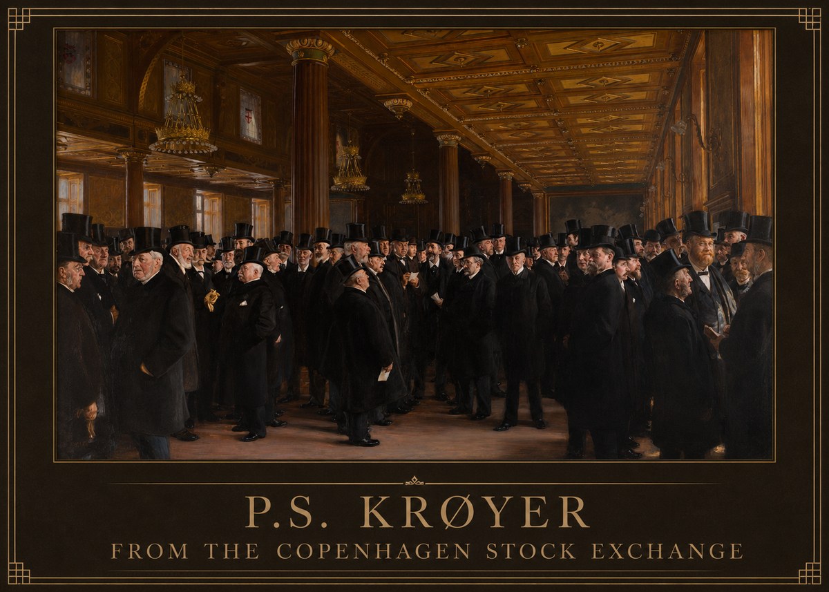 P.S. Krøyer From the Copenhagen Stock Exchange No1 - Plakat