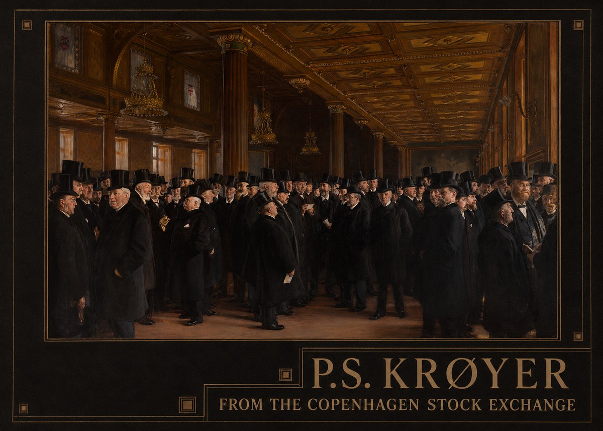 P.S. Krøyer From the Copenhagen Stock Exchange No4 - Plakat