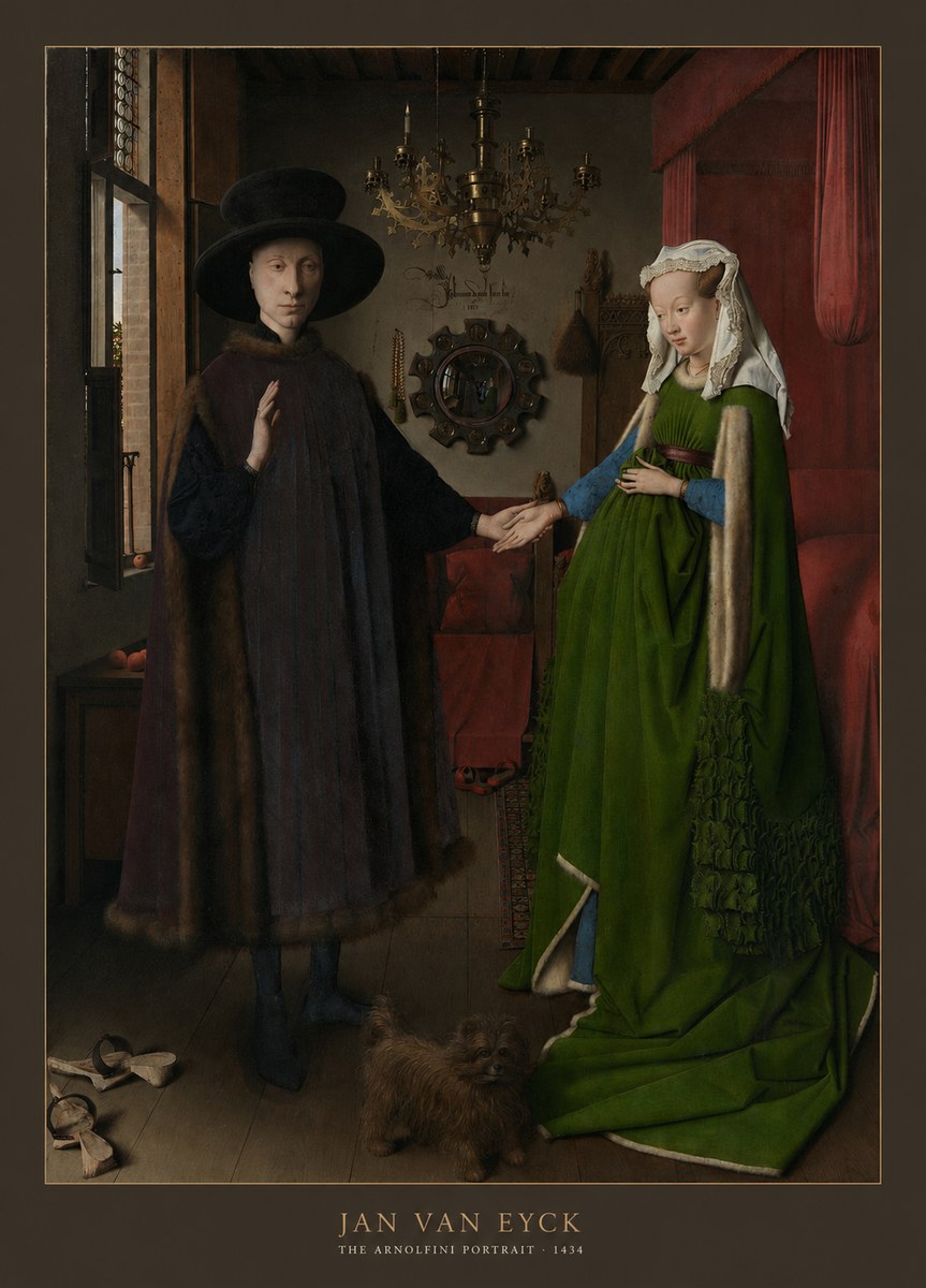 Jan van Eyck The Arnolfini Portrait IV No6 - Plakat