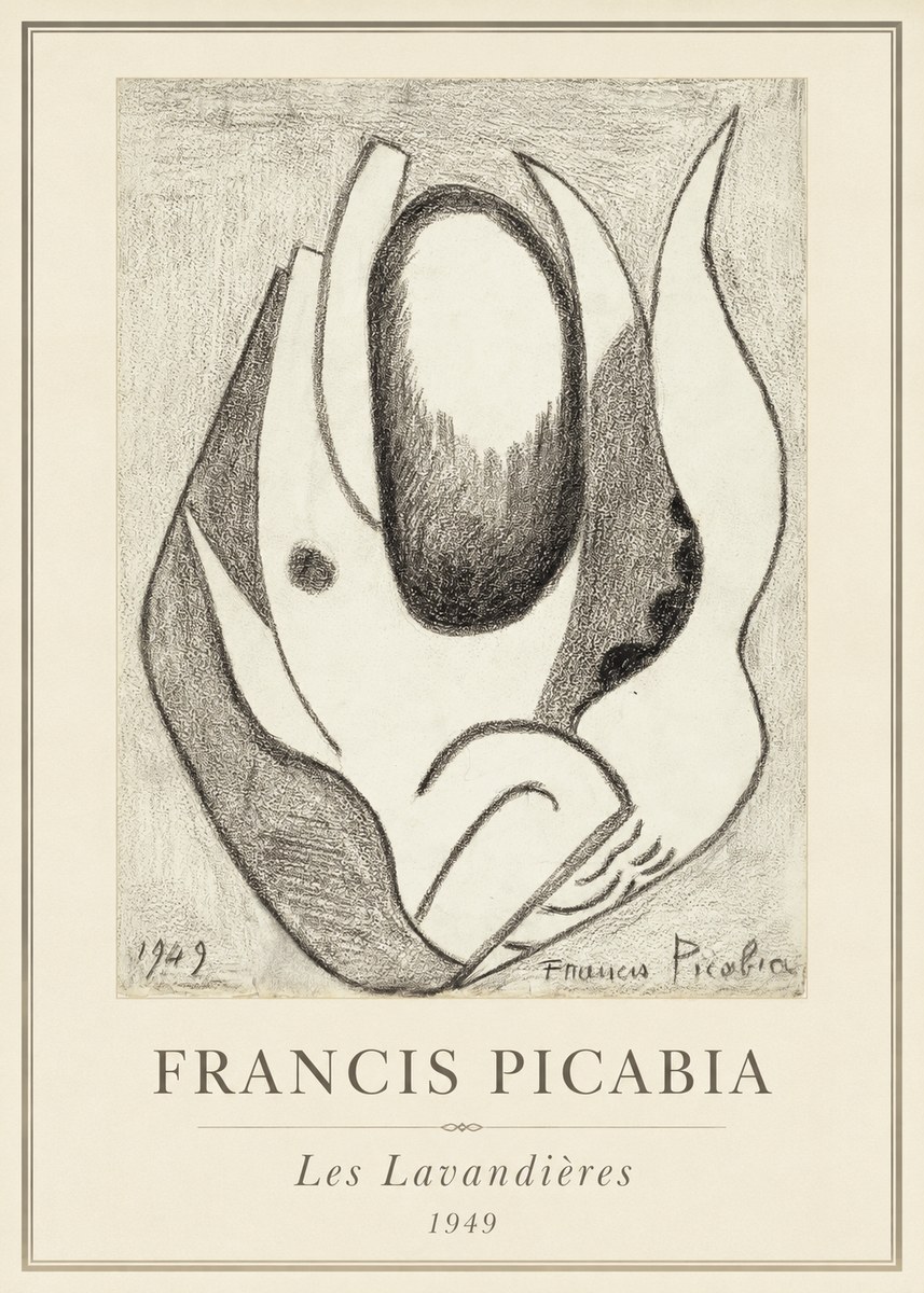 Francis Picabia Les Lavandières No4 - Plakat
