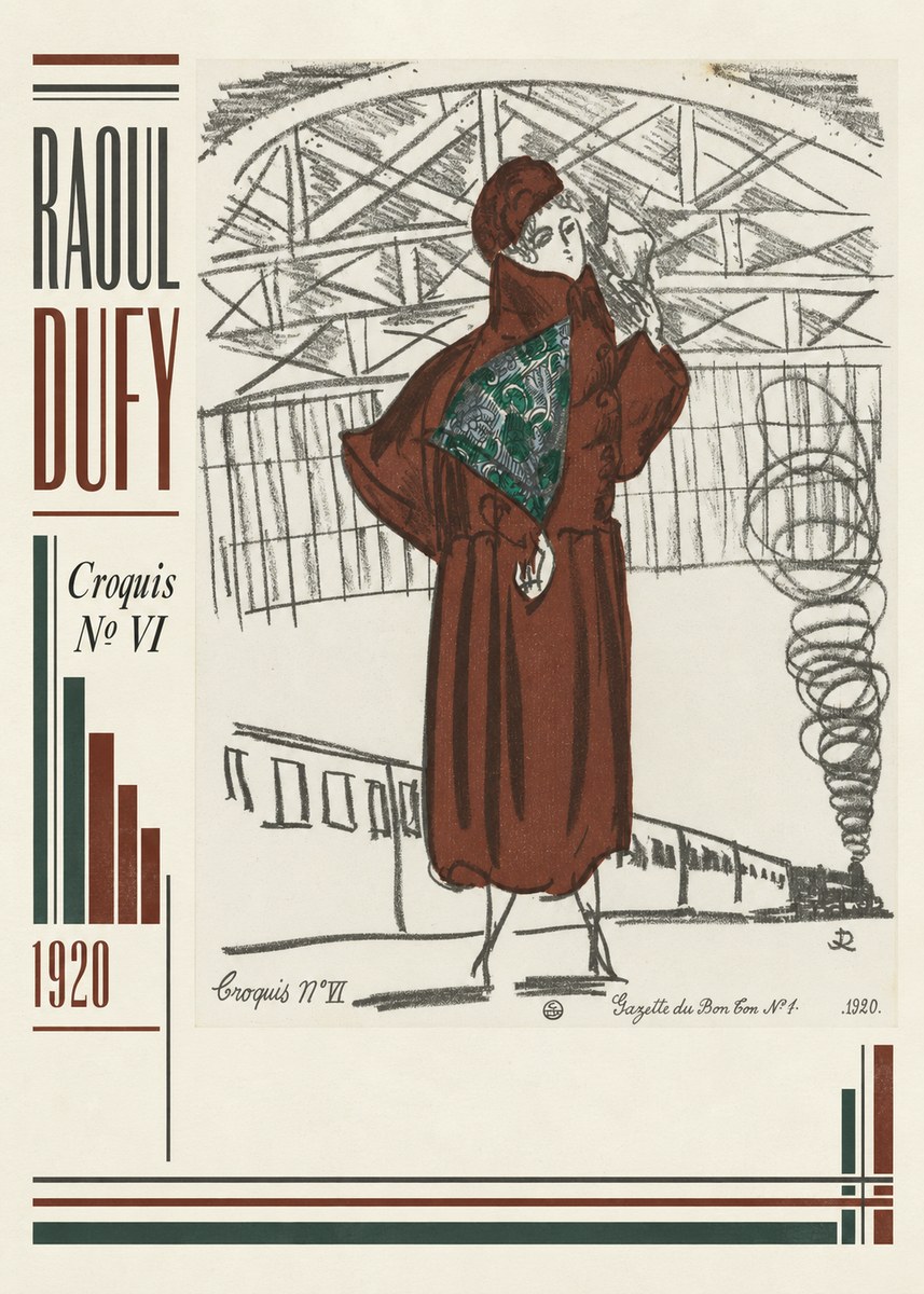 Raoul Dufy Croquis No Vi No5 - Plakat