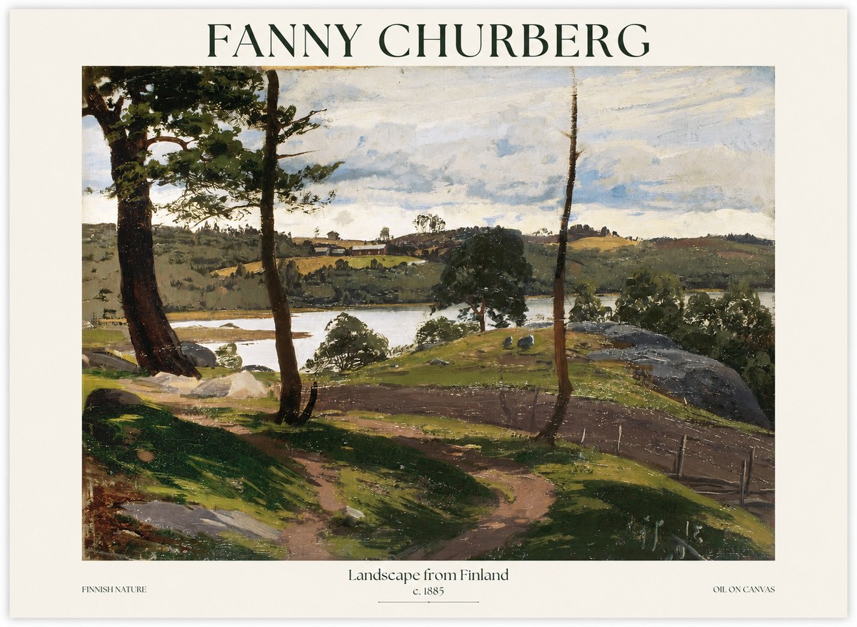 Fanny Churberg Landscape from Finland No1 - Plakat