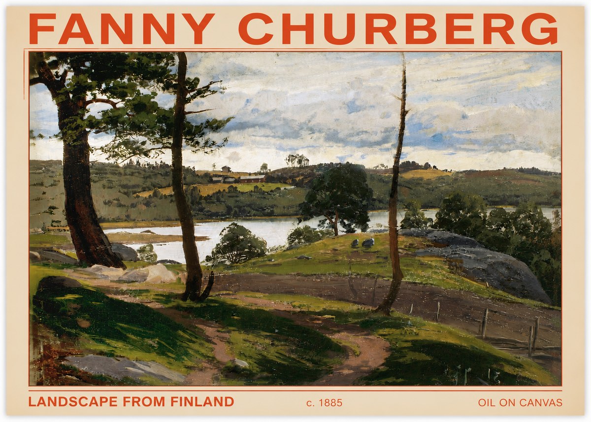 Fanny Churberg Landscape from Finland No3 - Plakat